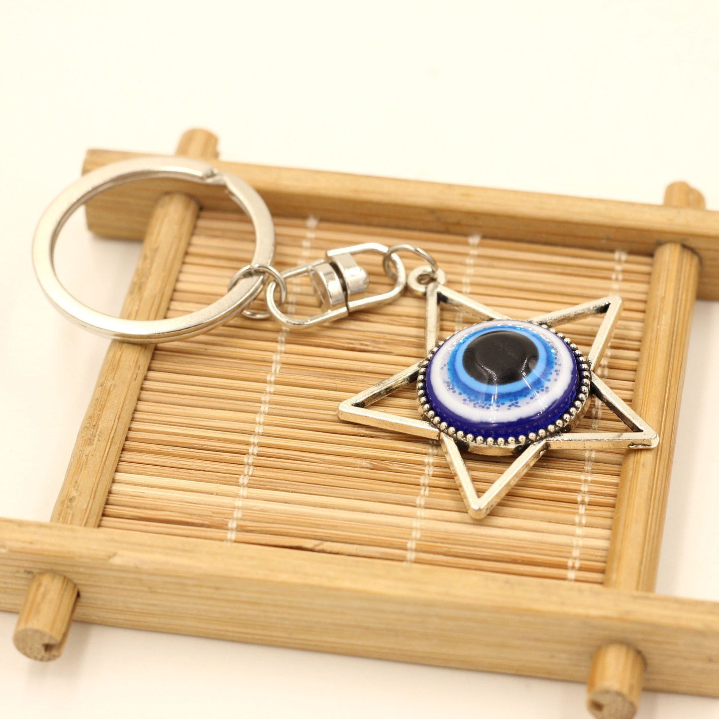 Turkish Blue Devil Eye Keychain