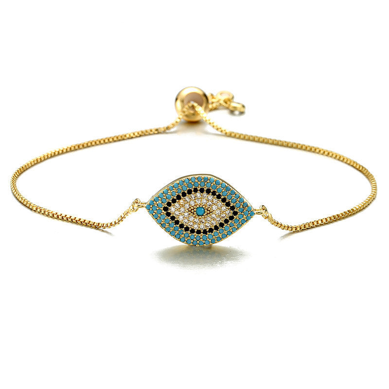 Trendy Turkish Gold Plated Evil Eye Bracelet