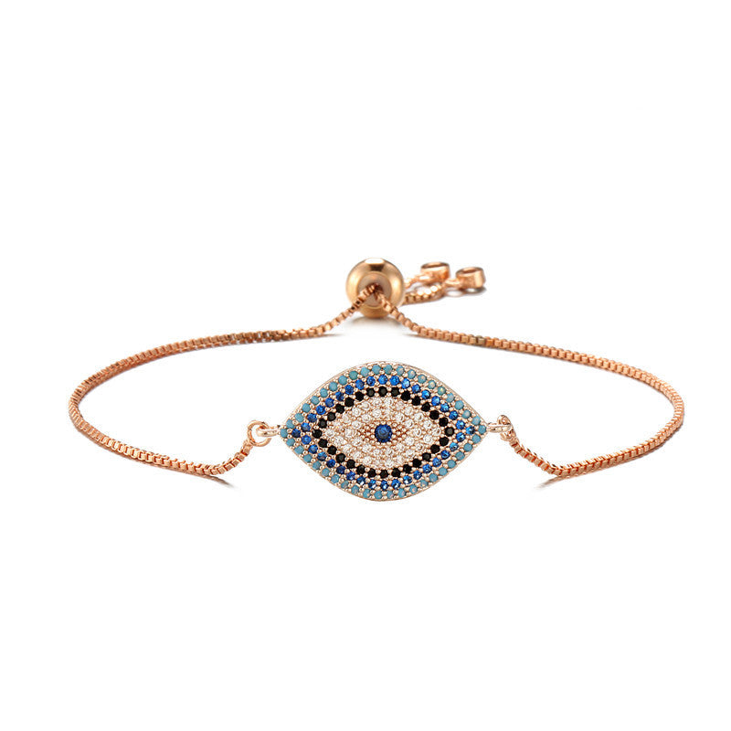 Trendy Turkish Gold Plated Evil Eye Bracelet