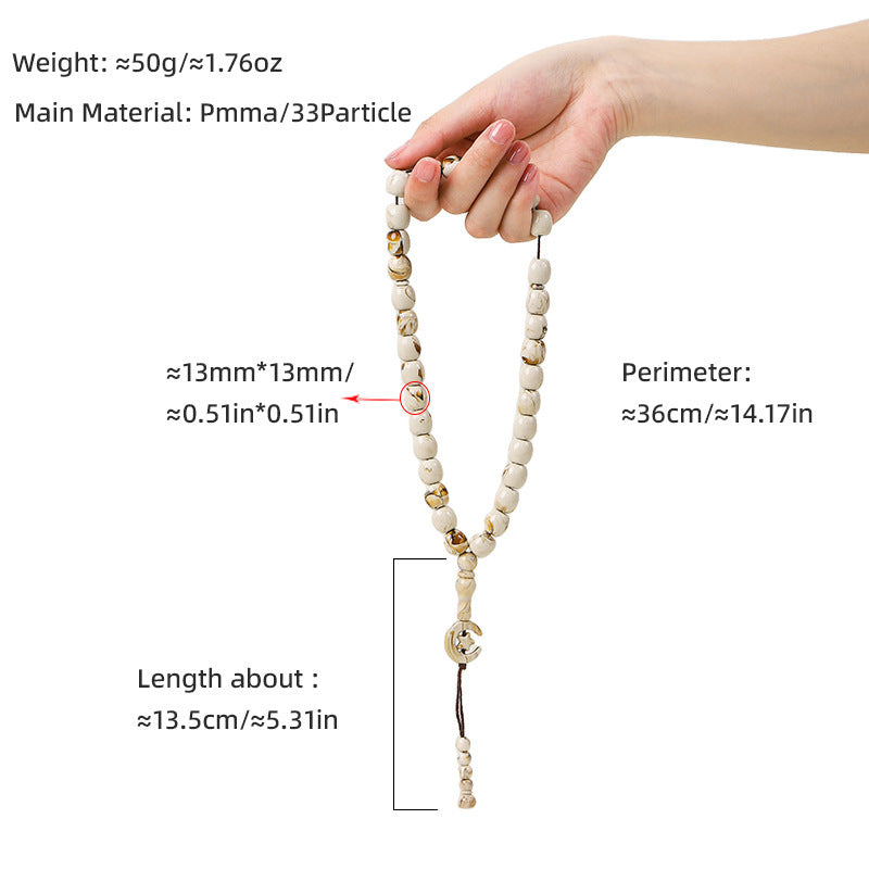 Muslim 33 Classic Star Moon Islamic Rosary Bracelet Bracelet