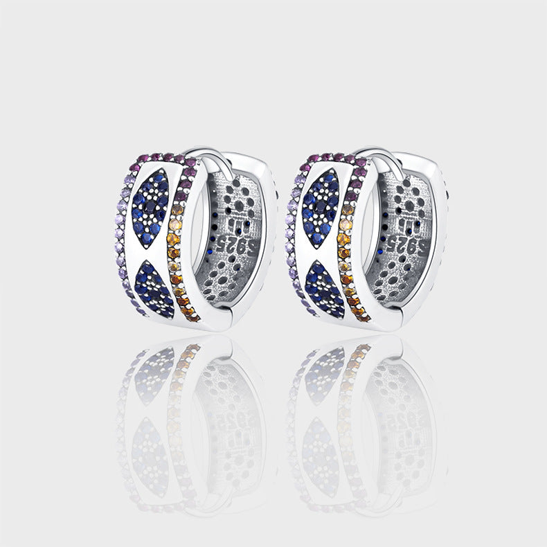 Turkish Blue Eyes 925 Sterling Silver Earring