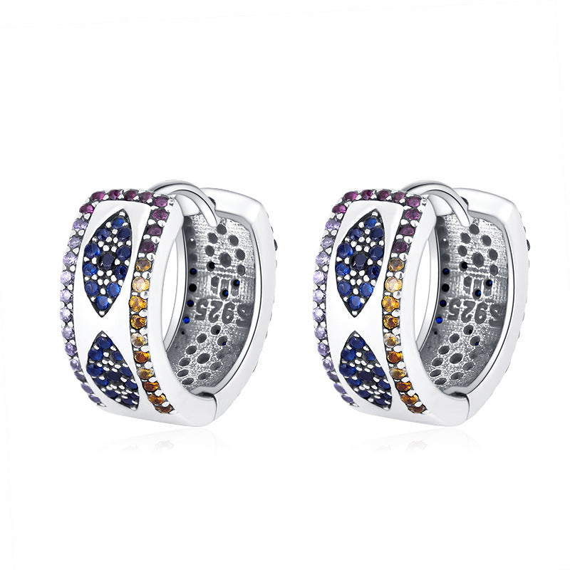 Turkish Blue Eyes 925 Sterling Silver Earring