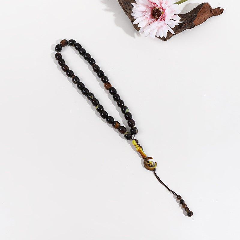 Muslim 33 Classic Star Moon Islamic Rosary Bracelet Bracelet