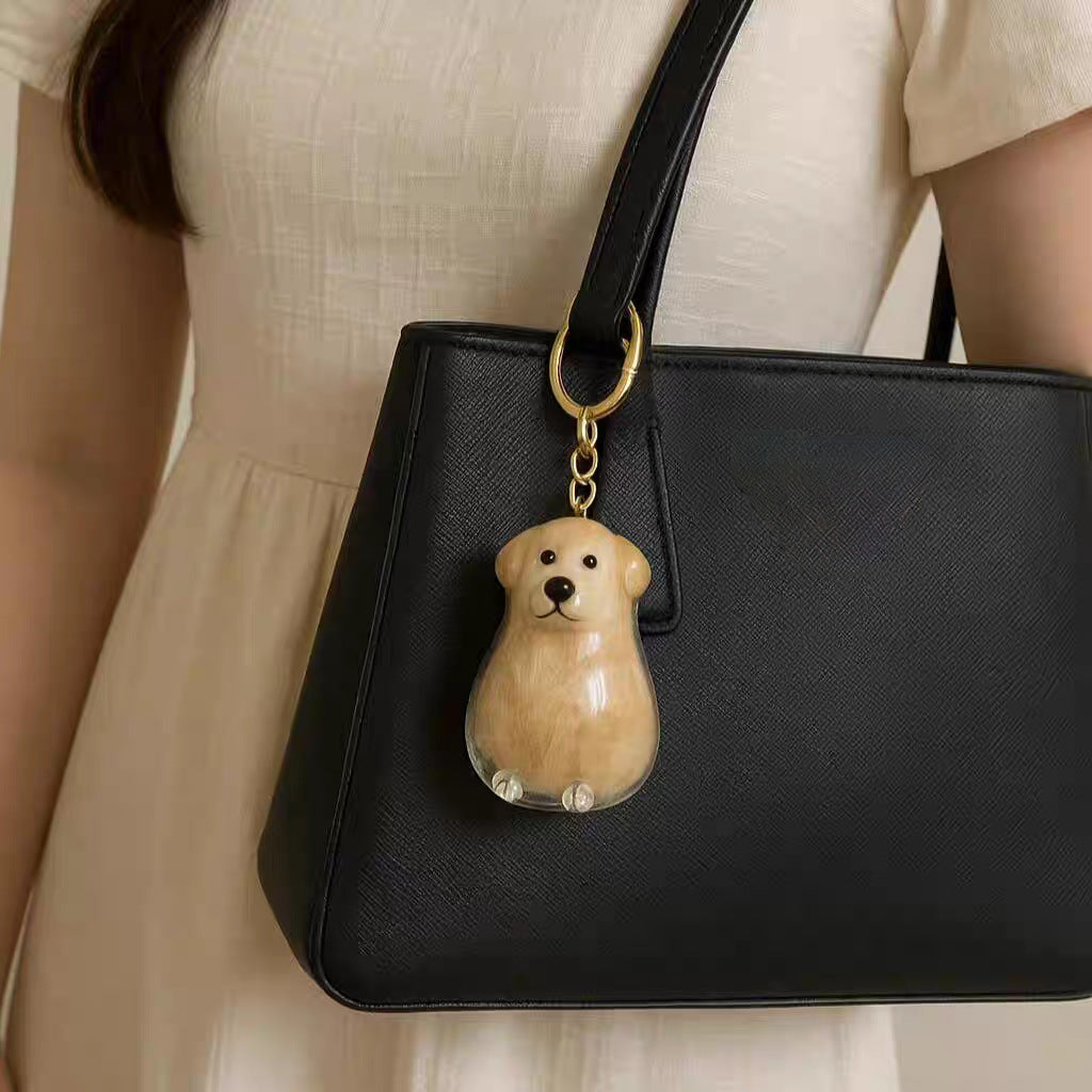 Dog Hair Collector Keychain Bag Charm Memorial Storage Box without Text Sentimental Perfect for Storing Pet Hair Gift for Dog Lovers