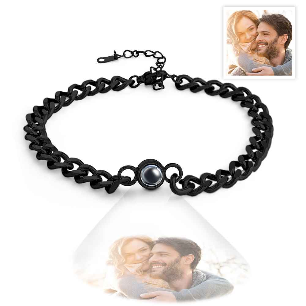 Personalized Photo Projection Bracelet Vintage Bracelet Jewelry Anniversary Gift For Men