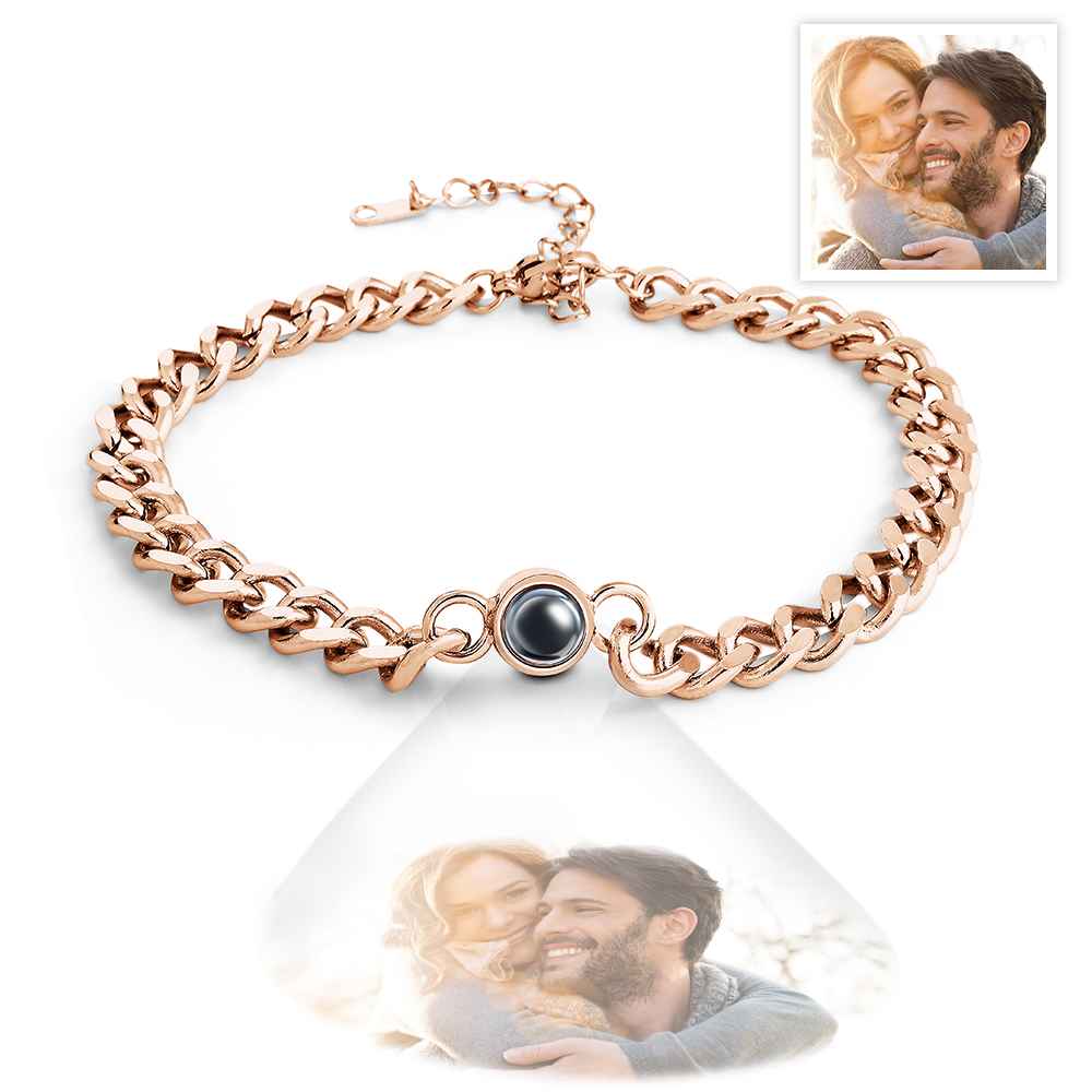 Personalized Photo Projection Bracelet Vintage Bracelet Jewelry Anniversary Gift For Men