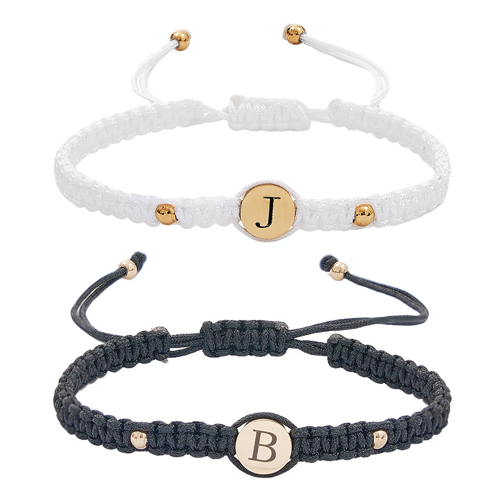 Personalized Couple Bracelets Matching Bracelets for Couples Engraving Braided Rope Wrist Couples Bracelets Gift for Lover