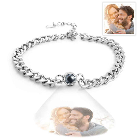 Personalized Photo Projection Bracelet for Men