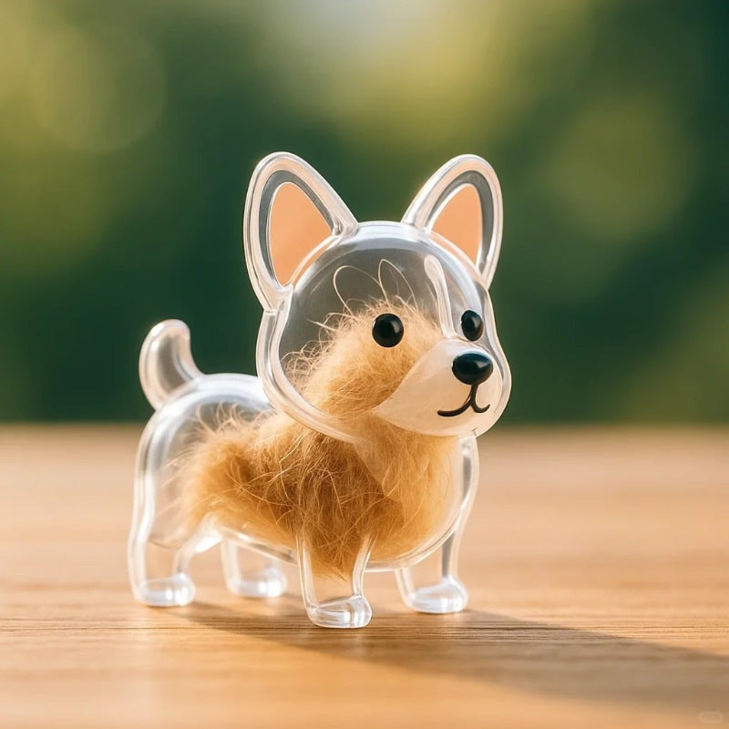 Dog Hair Collector Keychain Bag Charm Memorial Storage Box without Text Sentimental Perfect for Storing Pet Hair Gift for Dog Lovers