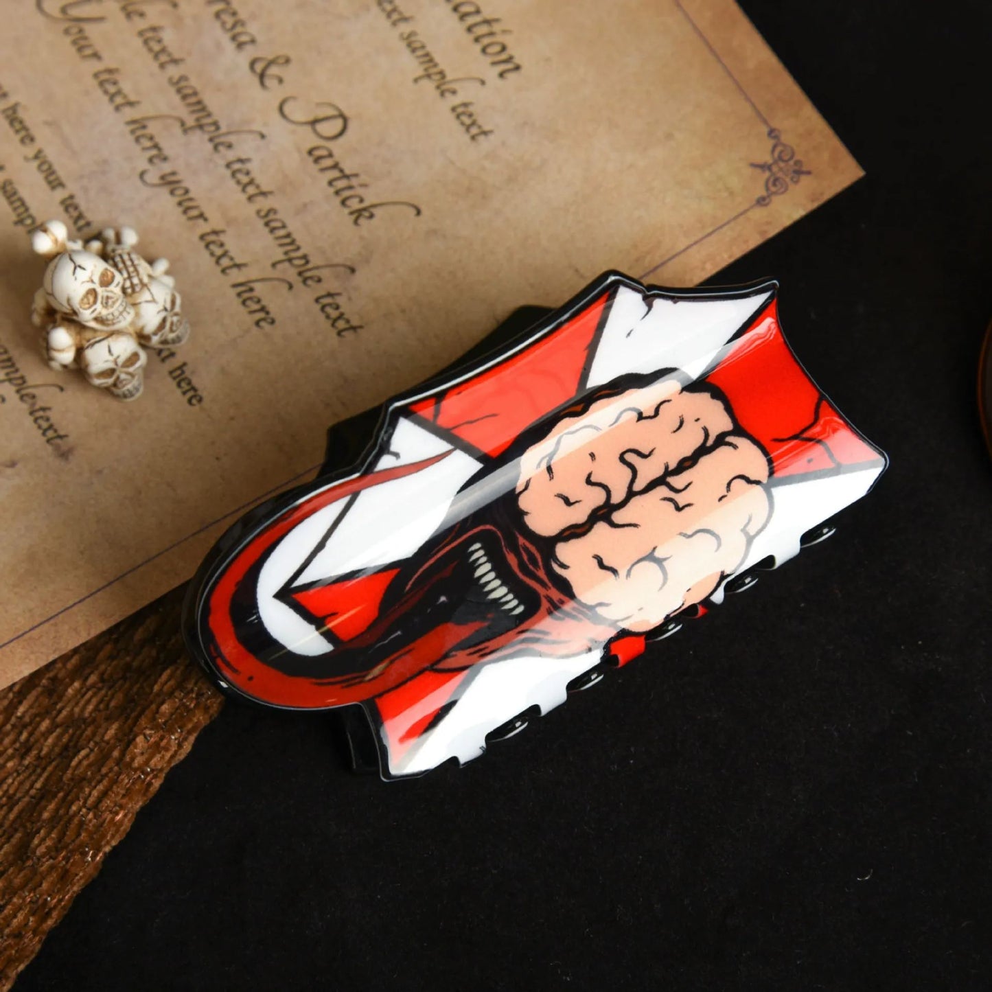 Halloween Clown Ghost Face Hair Clip Back Of The Head Hair Clip Shark Hair Clip Headdress Hairpin Ladies Halloween Gift