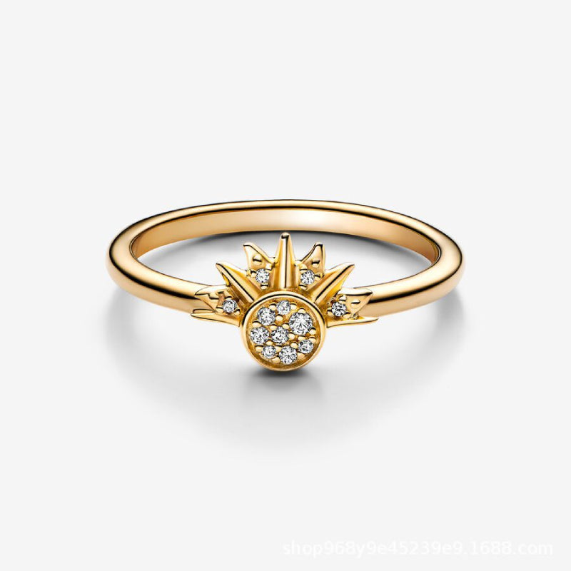 Sun Moon Ring Matching Rings Couple Rings Jewelry Gift for Her or Him