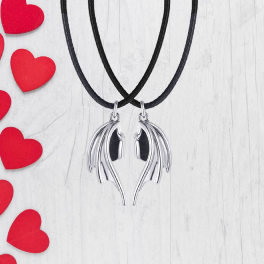 Personalized Couple Necklace Magnetic Matching Necklaces for Couples Valentine's Gift for Lover