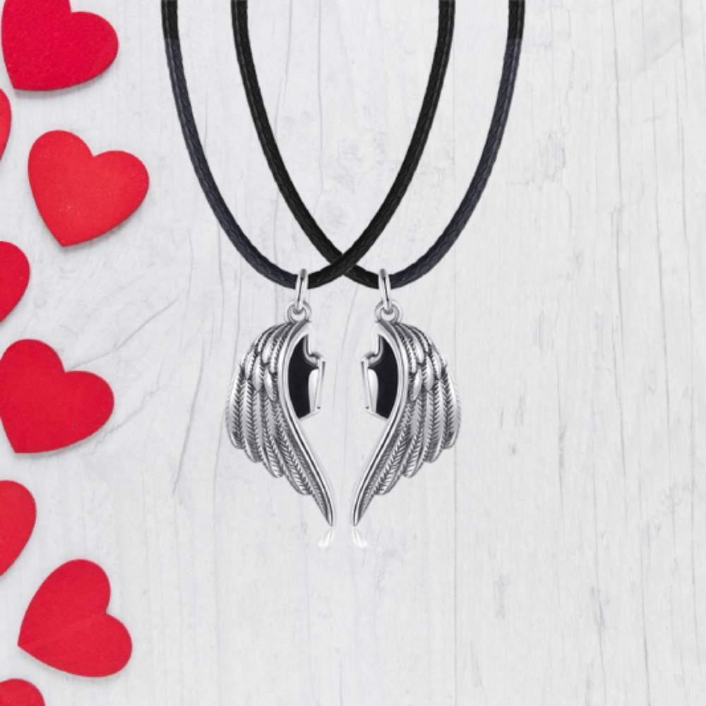 Personalized Couple Necklace Magnetic Matching Necklaces for Couples Valentine's Gift for Lover