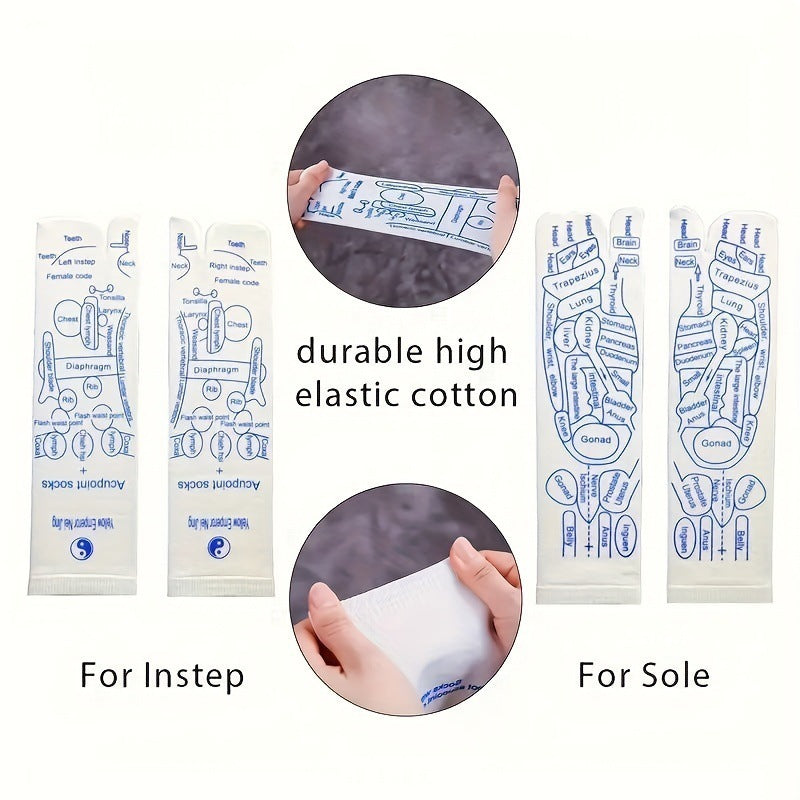Meridian Socks Acupoint Massage Label Socks English Version