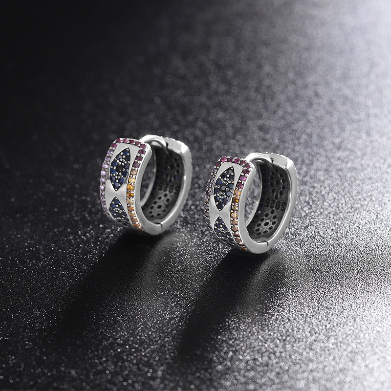 Turkish Blue Eyes 925 Sterling Silver Earring
