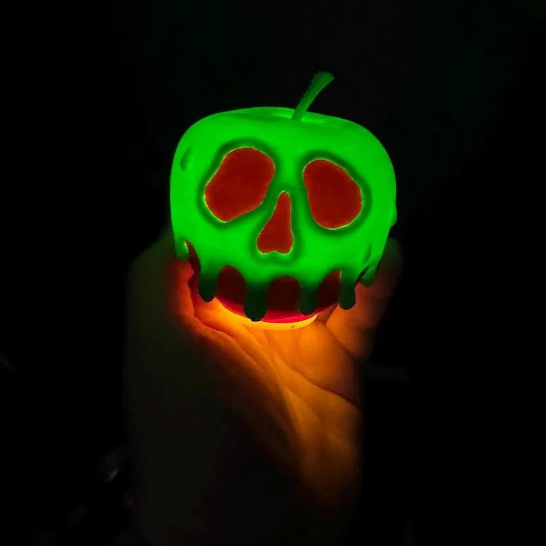 Poison Apple Light | Evil Queen Wicked Witch Decor | Halloween Costume Prop