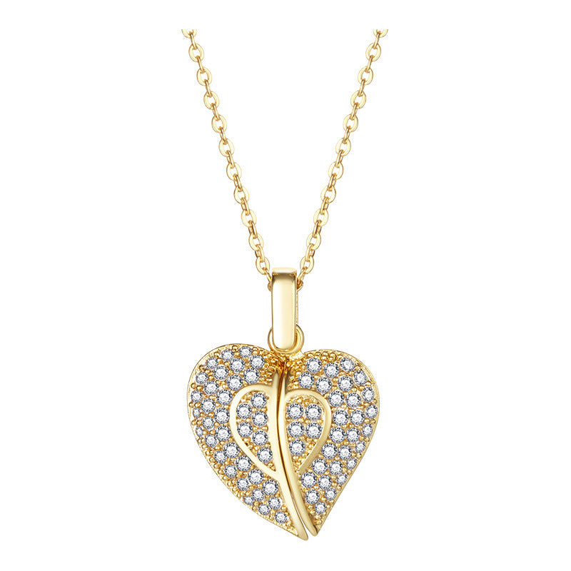 Turkish Style Creative Butterfly Pendant Necklace Can Be Opened