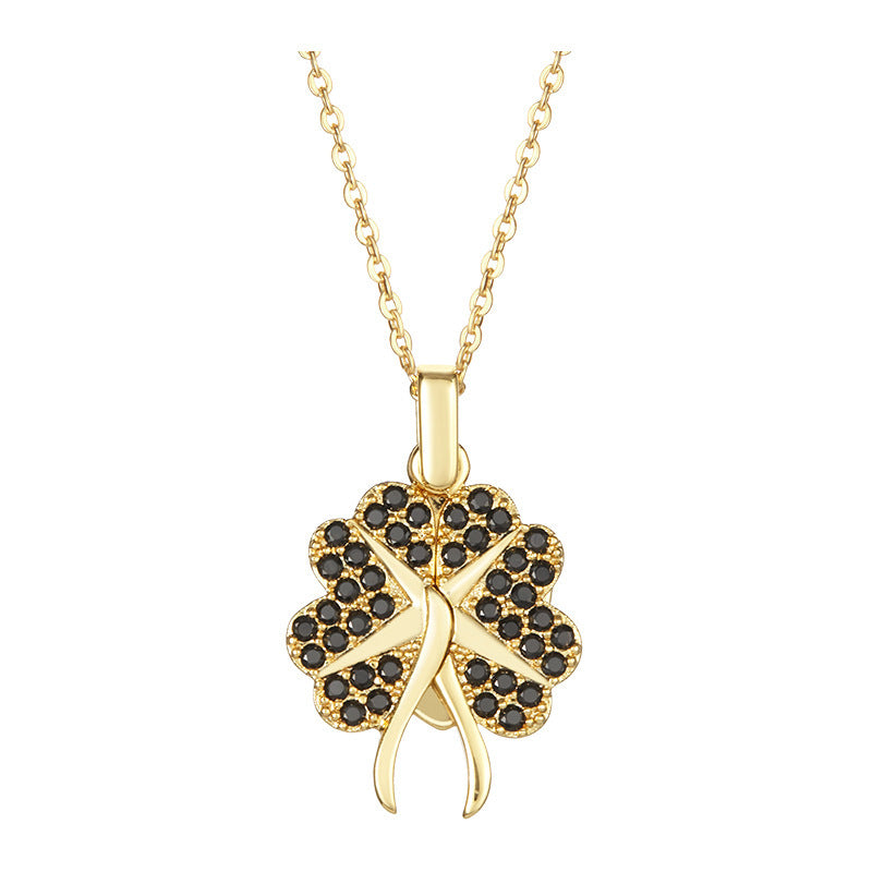 Turkish Style Creative Butterfly Pendant Necklace Can Be Opened