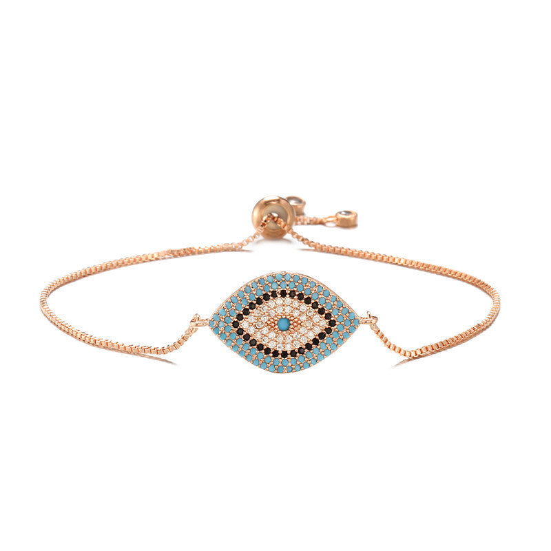 Trendy Turkish Gold Plated Evil Eye Bracelet