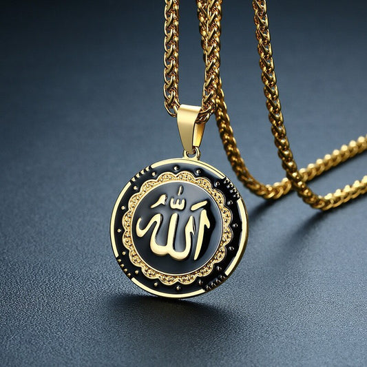 Titanium steel Allah Necklace for Him/Her