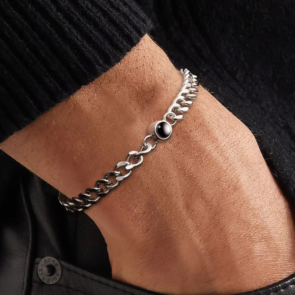 Personalized Photo Projection Bracelet Vintage Bracelet Jewelry Anniversary Gift For Men