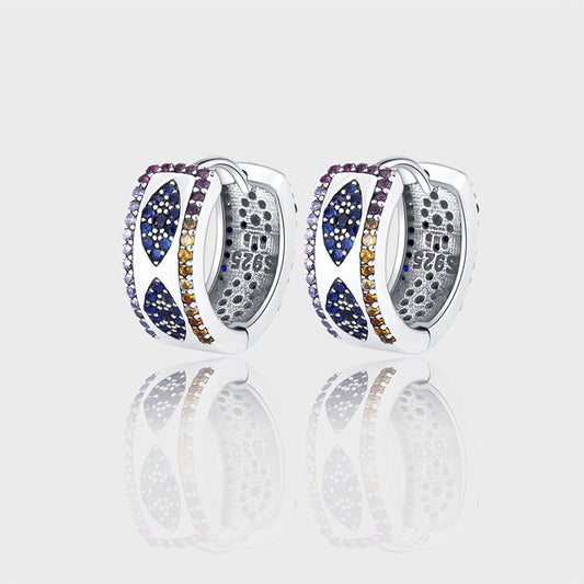 Turkish Blue Eyes 925 Sterling Silver Earring