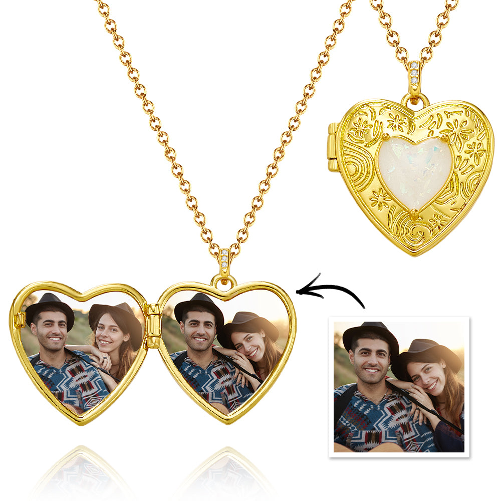 Custom Photo Openable Necklace Trendsetting Love Heart Box Pendant GIft for Women