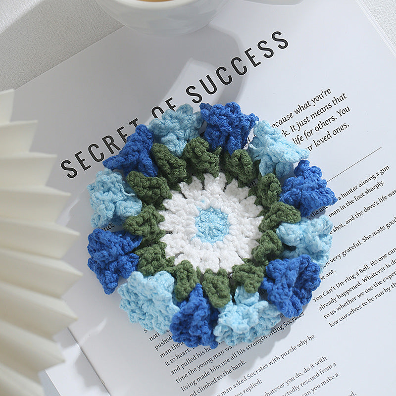 Handmade Crochet Lily of the Valley Coaster Set with Transformable Floral Design Eco-Friendly Home Decor Unique Gift for Mom