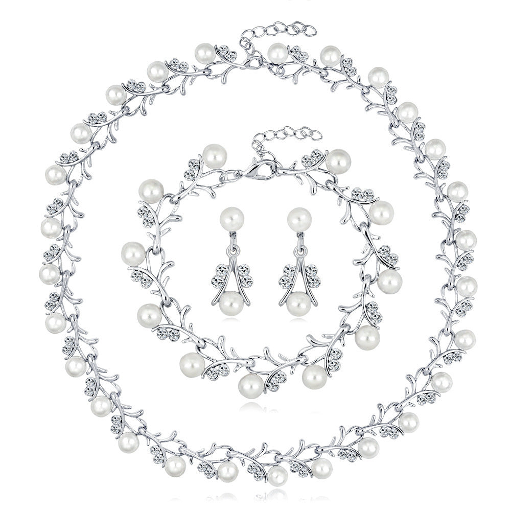 Pearl Jewelry Set Pearl Wedding Jewelry Gold Wedding Jewelry Bridesmaid Jewelry Bridal Jewelry Set